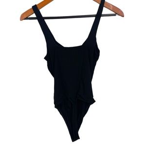 ❗️Good American Bodysuit Black Size 2 Ruched Front Sleeveless